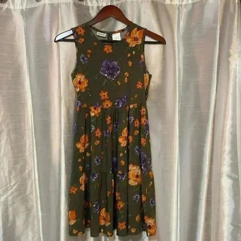 Darling Blueberi Boulevard Girl’s XL Floral Sleeveless Dress